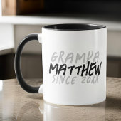 Moderner Schwarz-Weiß-Grunge für die Coole Grampa Tasse