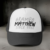 Moderner Schwarz-Weiß-Grunge für die Coole Grampa Truckerkappe