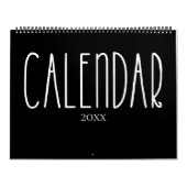 Moderner Schwarz-Weiß-Kalender Kalender (Titelbild)