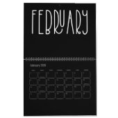 Moderner Schwarz-Weiß-Kalender Kalender (Feb 2026)