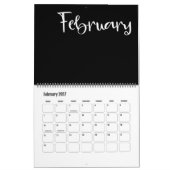 Moderner Schwarz-Weiß-Kalender Kalender (Feb 2027)
