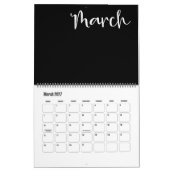 Moderner Schwarz-Weiß-Kalender Kalender (Mär 2027)