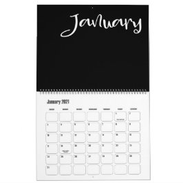 Moderner Schwarz-Weiß-Kalender Kalender