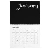 Moderner Schwarz-Weiß-Kalender Kalender (Jan 2026)