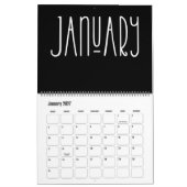 Moderner Schwarz-Weiß-Kalender Kalender (Jan 2027)