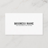 Moderner Schwarz-Weiß-Leash-Hund Walking Visitenkarte (Rückseite)