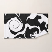 Moderner Schwarz-Weiß-Marmor-Swirl Badhandtuch Set (Handtuch)
