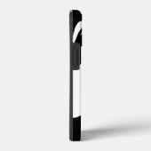 Moderner Schwarz-Weiß-Marmor-Swirl Case-Mate iPhone Hülle (Rückseite / Rechts)