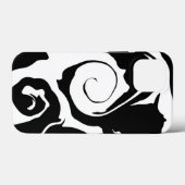 Moderner Schwarz-Weiß-Marmor-Swirl Case-Mate iPhone Hülle (Rückseite (Horizontal))