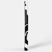 Moderner Schwarz-Weiß-Marmor-Swirl Samsung Galaxy Hülle (Rechte Seite)