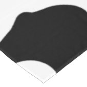 Moderner Schwarz-Weiß-Marmor-Swirl Tischdecke (Schrägansicht)