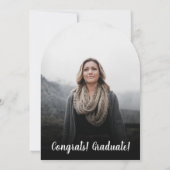 Moderner Schwarz-weiß minimalistischer 5-Foto-Absc Einladung (Rückseite)