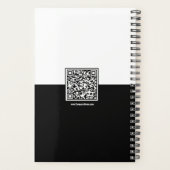 Moderner Schwarz-Weiß-Plan für kleine Unternehmen Planer (Rückseite)