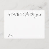 Moderner Schwarz-Weiß-Ratschlag für das Abitur Begleitkarte (Vorderseite)