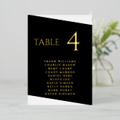 Moderner Schwarz-Weiß-Real-Foil Folieneinladung (Stehend vorne)