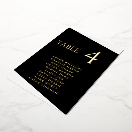 Moderner Schwarz-Weiß-Real-Foil Folieneinladung (Gedreht)