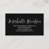 Moderner Schwarz-Weiß-Schminkkünstlersalon Visitenkarte (Rückseite)