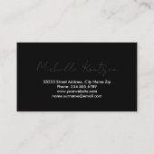Moderner Schwarz-Weiß-Schminkkünstlersalon Visitenkarte (Rückseite)