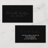 Moderner Schwarz-Weiß-Schminkkünstlersalon Visitenkarte (Vorne/Hinten)