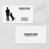 Moderner Schwarz-Weiß-Silhouette-Hund wandern Visitenkarte (Vorne/Hinten)