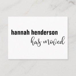 Moderner Schwarz-Weiß-Single hat seine Karte versc