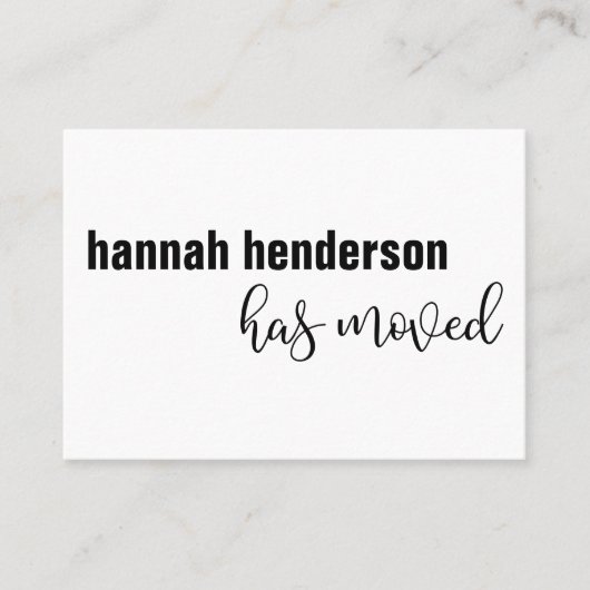 Moderner Schwarz-Weiß-Single hat seine Karte versc (Vorderseite)