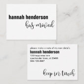 Moderner Schwarz-Weiß-Single hat seine Karte versc (Vorne/Hinten)