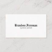 Moderner Schwarz-Weiß-Skorpion Tattoo-Künstler Visitenkarte (Rückseite)