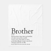 Moderner Schwarz-Weiß-Spaß Cooler Bruder Fleecedecke (Vorderseite)