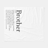 Moderner Schwarz-Weiß-Spaß Cooler Bruder Fleecedecke (Vorderseite (Horizontal))