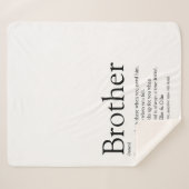 Moderner Schwarz-Weiß-Spaß Cooler Bruder Sherpadecke (Vorderseite (Horizontal))