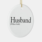 Moderner Schwarz-Weiß-Spaß Cooler Mann Keramik Ornament (Rechts)