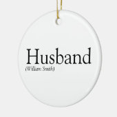 Moderner Schwarz-Weiß-Spaß Cooler Mann Keramik Ornament (Links)