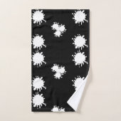 Moderner Schwarz-Weiß-Spritzer Badhandtuch Set (Handtuch)