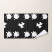 Moderner Schwarz-Weiß-Spritzer Badhandtuch Set (Handtuch)