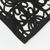 Moderner, schwarz-weiß-stilvoller Tao Fleecedecke (Ecke)