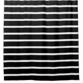 Moderner Schwarz-Weiß-Streifen Duschvorhang (Vorderseite)