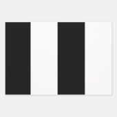 Moderner Schwarz-Weiß-Streifen Geschenkpapier Set (Vorderseite 3)