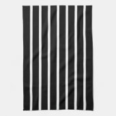 Moderner Schwarz-Weiß-Streifen Geschirrtuch (Vertikal)