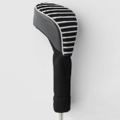 Moderner Schwarz-Weiß-Streifen Golf Headcover (angewinkelt)