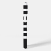 Moderner Schwarz-Weiß-Streifen mit Monogramm Case-Mate iPhone Hülle (Rückseite / Rechts)