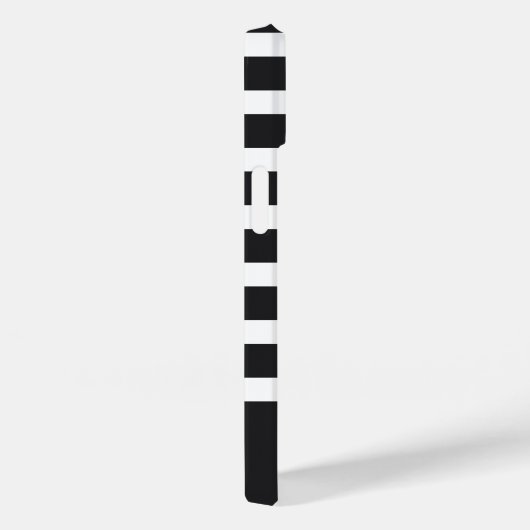 Moderner Schwarz-Weiß-Streifen mit Monogramm Case-Mate iPhone Hülle (Rückseite / Rechts)