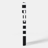 Moderner Schwarz-Weiß-Streifen mit Monogramm Case-Mate iPhone Hülle (Rückseite / Links)