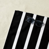 Moderner Schwarz-Weiß-Streifen Strandtuch (Beispiel)