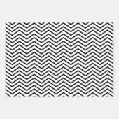 Moderner Schwarz-Weiß-Streifen, Zickzack & Punkte Geschenkpapier Set (Vorderseite 3)