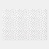 Moderner Schwarz-Weiß-Streifen, Zickzack & Punkte Geschenkpapier Set (Vorderseite 2)