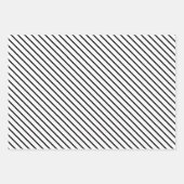 Moderner Schwarz-Weiß-Streifen, Zickzack & Punkte Geschenkpapier Set (Vorderseite)