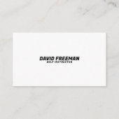 Moderner Schwarz-Weiß-Swing-Golf-Lehrer Visitenkarte (Rückseite)