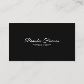 Moderner Schwarz-Weiß-Tattoooarm-Artist Visitenkarte (Rückseite)