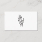 Moderner Schwarz-Weiß-Tattoooid Handtattoo-Künstle Visitenkarte (Rückseite)